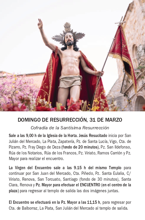 Procesiones Domingo de Resurrección Zamora 2024